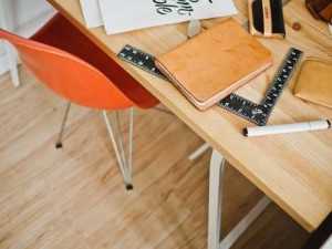 Picture of wooden table with rules