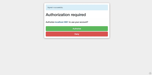 OAuth client application authorization